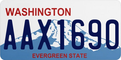 WA license plate AAX1690