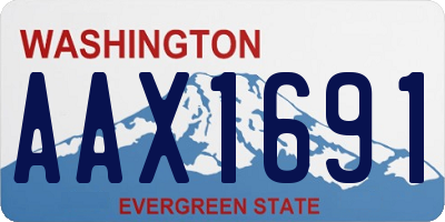 WA license plate AAX1691