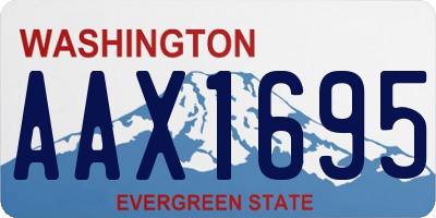 WA license plate AAX1695