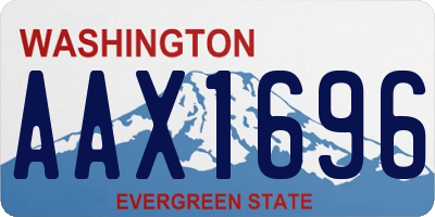 WA license plate AAX1696