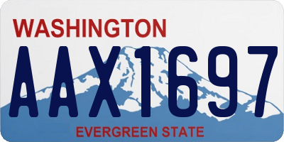 WA license plate AAX1697