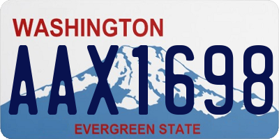 WA license plate AAX1698