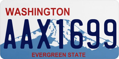 WA license plate AAX1699