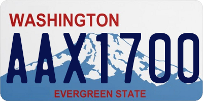 WA license plate AAX1700