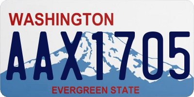 WA license plate AAX1705