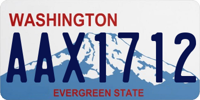 WA license plate AAX1712