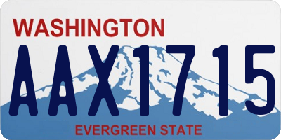 WA license plate AAX1715