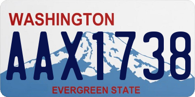 WA license plate AAX1738