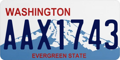 WA license plate AAX1743
