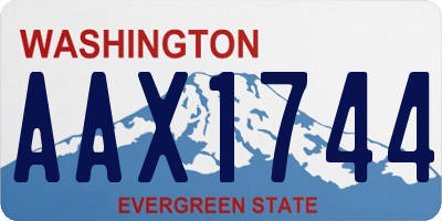 WA license plate AAX1744