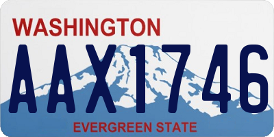 WA license plate AAX1746