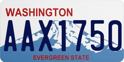 WA license plate AAX1750