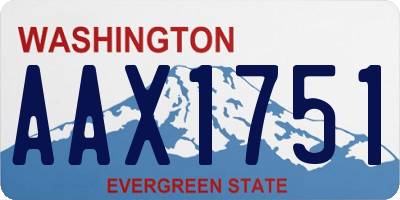 WA license plate AAX1751
