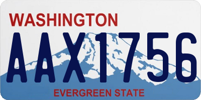 WA license plate AAX1756