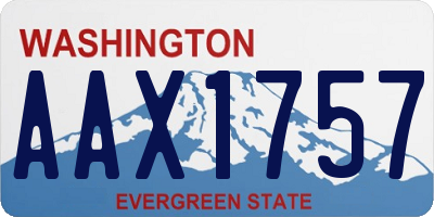 WA license plate AAX1757