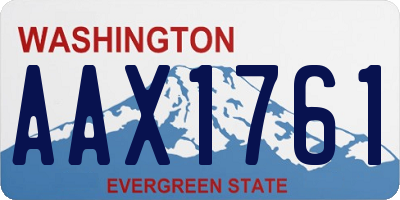 WA license plate AAX1761