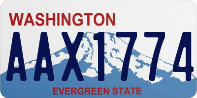 WA license plate AAX1774