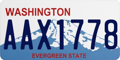 WA license plate AAX1778