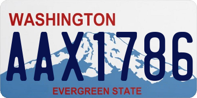WA license plate AAX1786