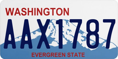 WA license plate AAX1787