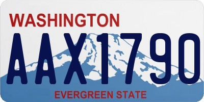 WA license plate AAX1790