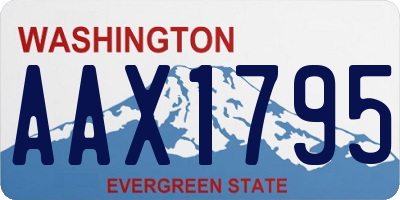 WA license plate AAX1795