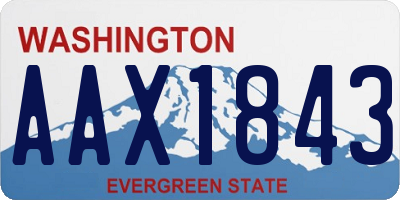 WA license plate AAX1843