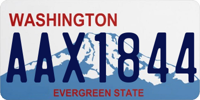 WA license plate AAX1844