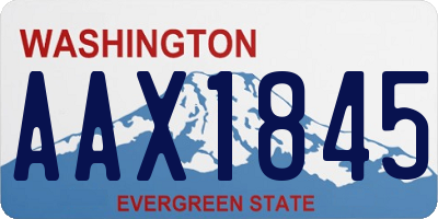 WA license plate AAX1845
