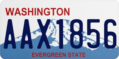 WA license plate AAX1856