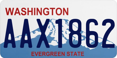 WA license plate AAX1862