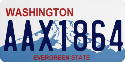 WA license plate AAX1864