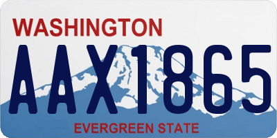 WA license plate AAX1865