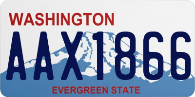 WA license plate AAX1866