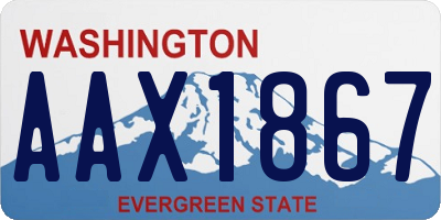 WA license plate AAX1867