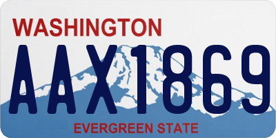 WA license plate AAX1869