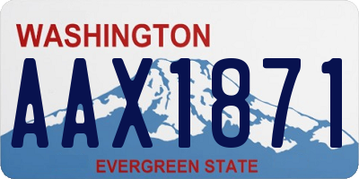 WA license plate AAX1871
