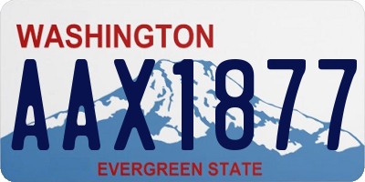 WA license plate AAX1877