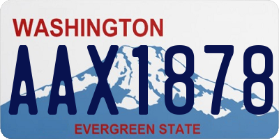 WA license plate AAX1878