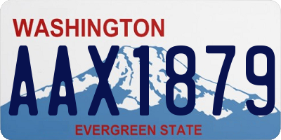 WA license plate AAX1879
