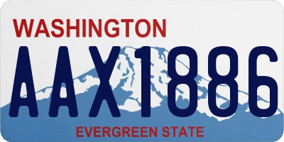 WA license plate AAX1886