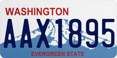 WA license plate AAX1895