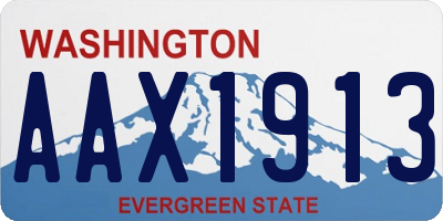 WA license plate AAX1913
