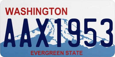 WA license plate AAX1953