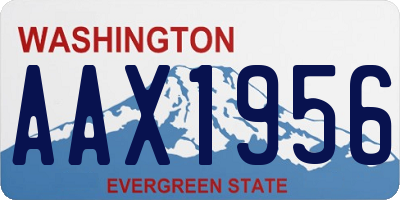 WA license plate AAX1956