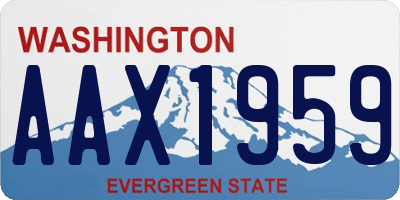WA license plate AAX1959