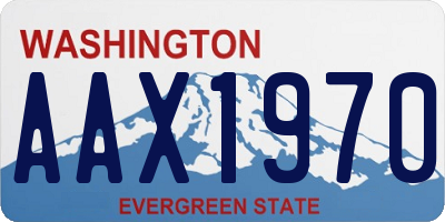 WA license plate AAX1970
