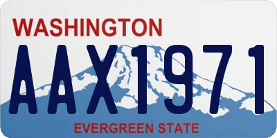 WA license plate AAX1971