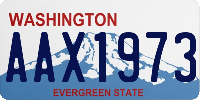 WA license plate AAX1973