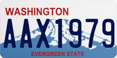 WA license plate AAX1979